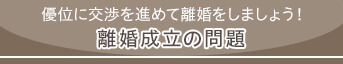 離婚成立の問題