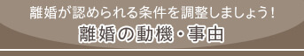 離婚の動機・事由
